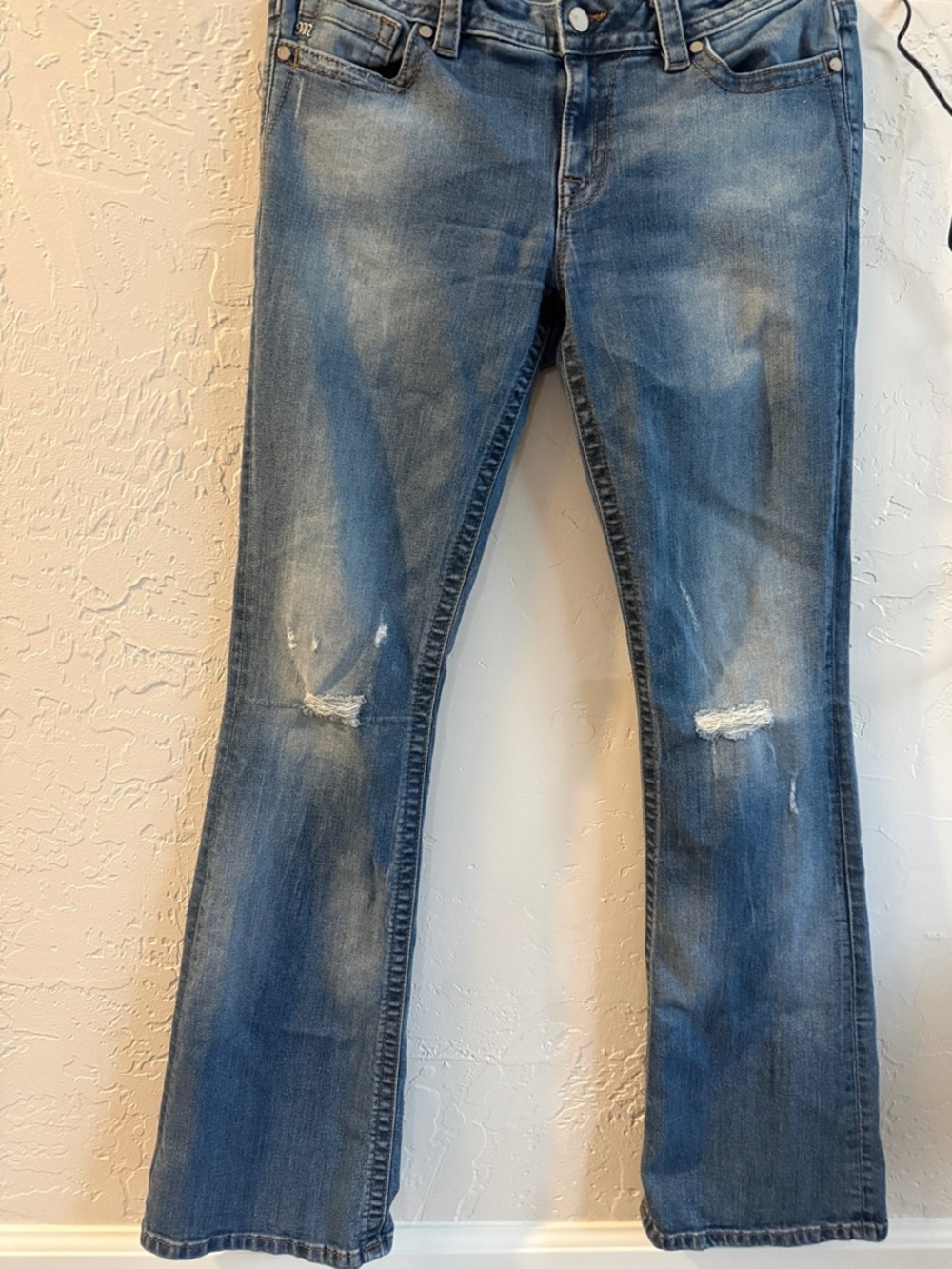 Miss Me Light Blue Distressed Bootcut Jeans